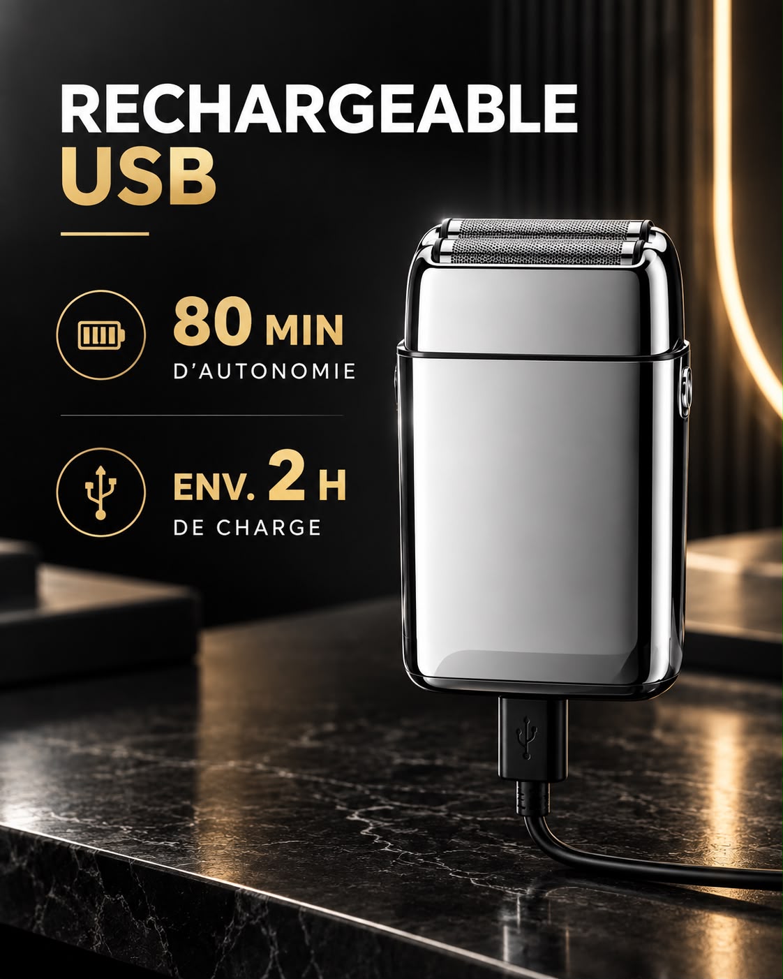 Rasoir Électrique Homme Premium